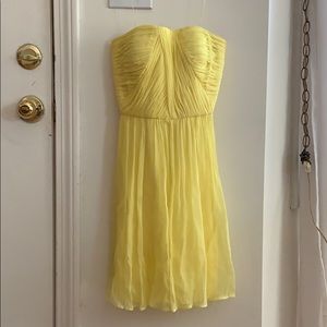Morgan McFeeters Yellow Silk strapless dress